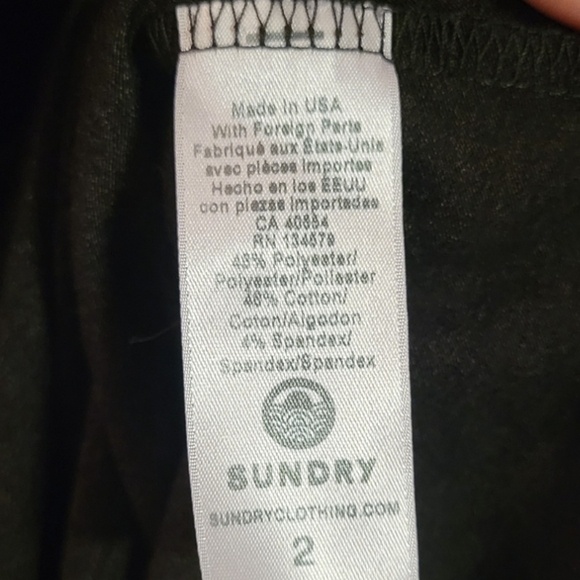 SUNDRY Ringer Maxi Dress Racerback Tank Jersey Knit Women's Size 2 = Medium - Picture 9 of 13